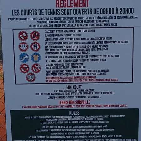 Vue Clim 4 Personnes Résidence Boulouris Panorama Appartement *